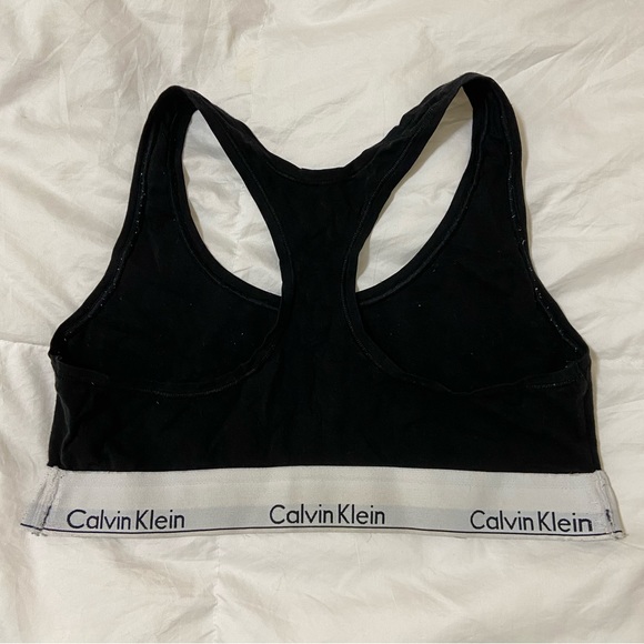Calvin Klein Black Unlined Bralette Size L - Picture 5 of 6